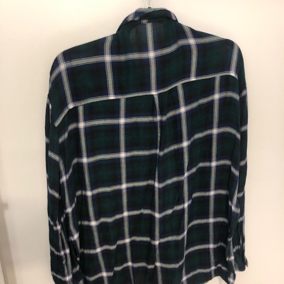 MINE - GREEN/BLUE PLAID BUTTON DOWN - Picture 2 of 2